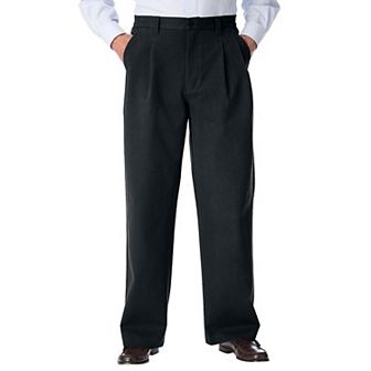 KingSize Men's Big & Tall Wrinkle-Free Double-Pleat Pant With Side-Elastic Waist
