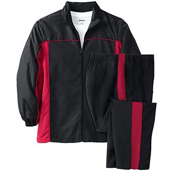 KingSize Men's Big & Tall Long Sleeve Colorblock Tracksuit