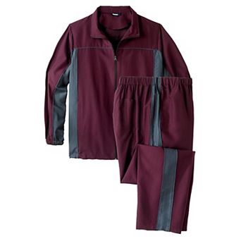 KingSize Men's Big & Tall Long Sleeve Colorblock Tracksuit