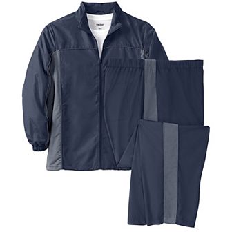 KingSize Men's Big & Tall Long Sleeve Colorblock Tracksuit