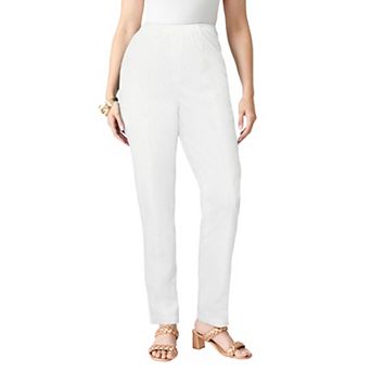 Roaman's Women's Plus Size Tall Plus Size Easy-Wear Straight Leg Jean