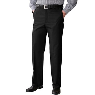 KingSize Men's Big & Tall Relaxed Fit Wrinkle-Free Full Elastic Plain Front Pants