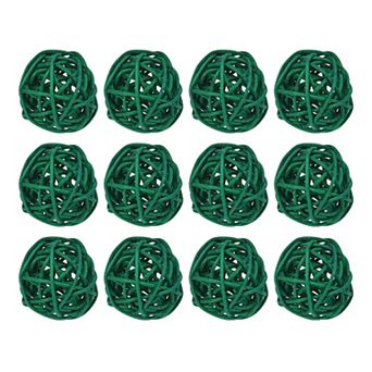 20 pc Wicker Rattan Balls 1.2 in for Vase Fillers Party Decorative