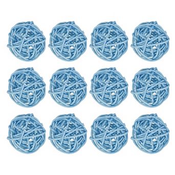 20 pc Wicker Rattan Balls 1.2 in for Vase Fillers Party Decorative