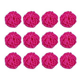 20 pc Wicker Rattan Balls 1.2 in for Vase Fillers Party Decorative
