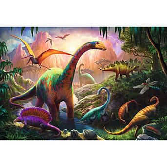 Trefl Red 100 pc Kids Puzzle - Dinosaurs' Land
