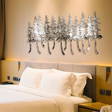 Winter Forest Wall Mountable Original Artwork Silver