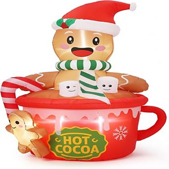 Gingerbread Man Inflatable Christmas Decorations Outdoor