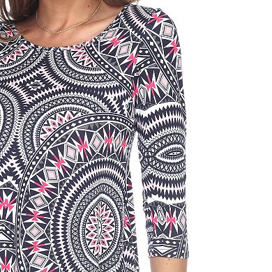 Women's Geometric Print Tunic Top