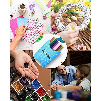 200 Pack Hot Glue Sticks, Mini Sticks, Gold Black Yellow Pink Red Purple