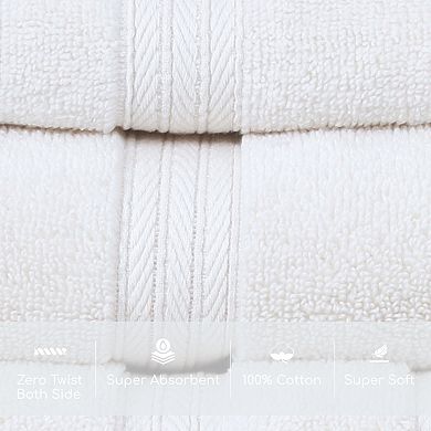 Home Weavers Elegance Essentials 100% Cotton Zero Twist Bath Towel Set (Set of 2) - 27"x54"