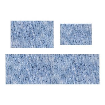 Home Weavers Cloud Comfort 100% Microfiber Bath Rug, Non Slip & Thick Plush Rugs for Shower- 3 pc Set