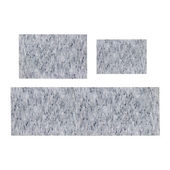 Home Weavers Cloud Comfort 100% Microfiber Bath Rug, Non Slip & Thick Plush Rugs for Shower- 3 pc Set