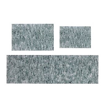 Home Weavers Cloud Comfort 100% Microfiber Bath Rug, Non Slip & Thick Plush Rugs for Shower- 3 pc Set