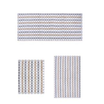 Home Weavers Orion Collection 100% Cotton Non-Slip & Machine Washable Bath Rug - 3 pc Set with Runner
