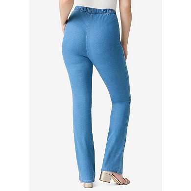 Roaman's Women's Plus Size Tall Comfort Stretch Bootcut Jean