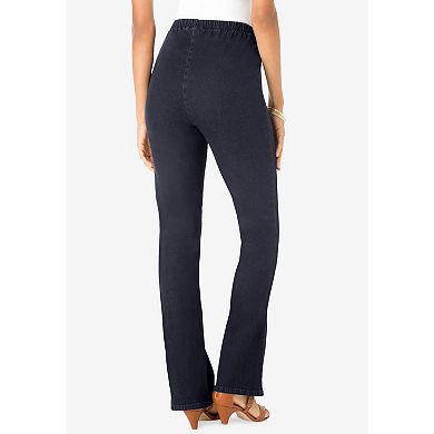 Roaman's Women's Plus Size Tall Plus Size Comfort Stretch Bootcut Jean