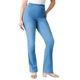 Roaman's Women's Plus Size Tall Plus Size Comfort Stretch Bootcut Jean