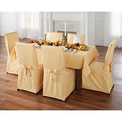 BrylaneHome Damask Set Of 2 Chair Covers