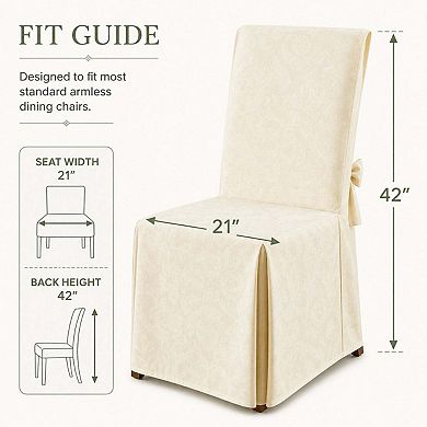 BrylaneHome Damask Set Of 2 Chair Covers