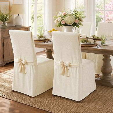 BrylaneHome Damask Set Of 2 Chair Covers