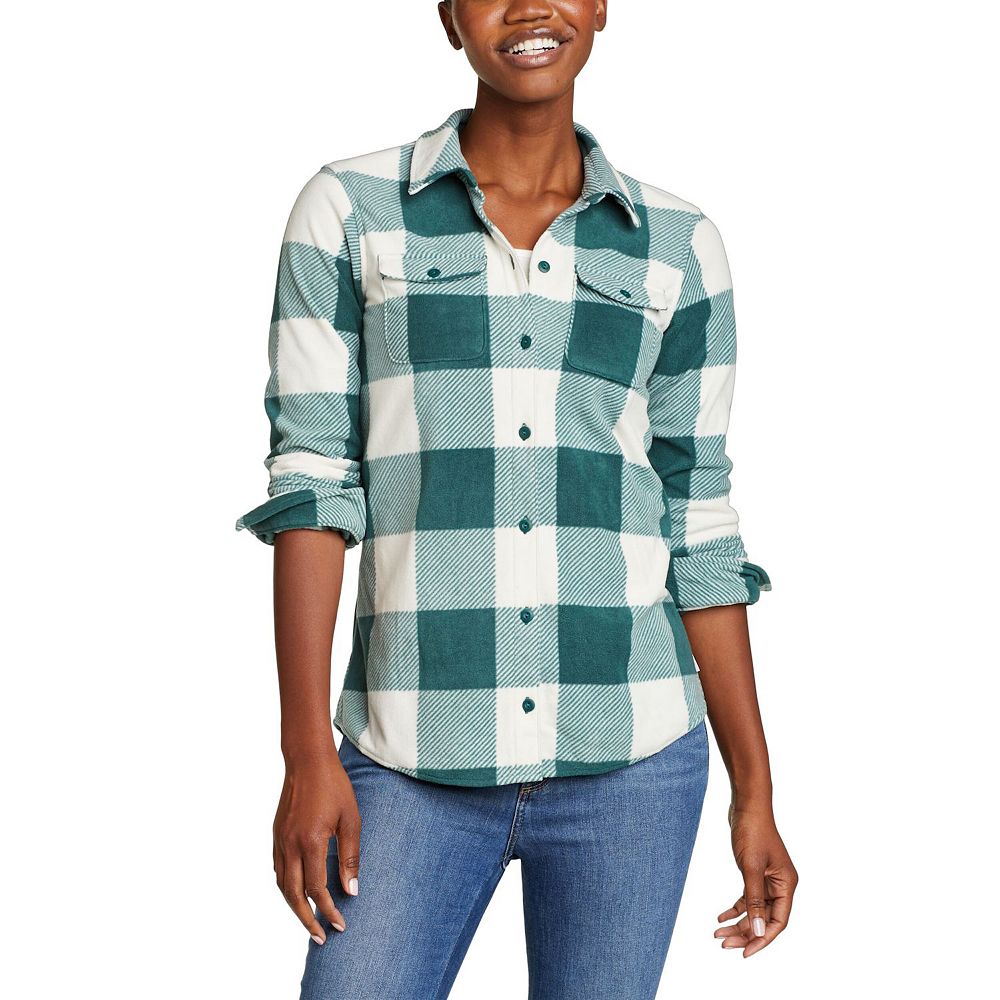 Eddie Bauer Fast Fleece Shirt Jacket – Giacca Camicia In Pile Morbido Per Donna, Vestibilità Comoda - 3