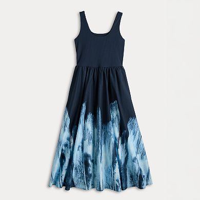 Women's Simply Vera Vera Wang Mixed Media Maxi Dress