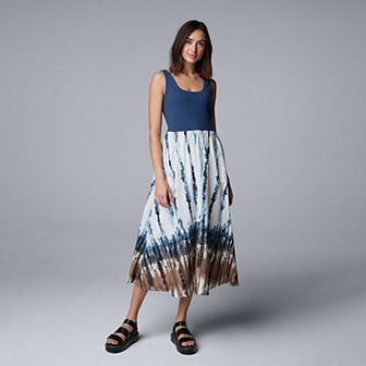 Women's Simply Vera Vera Wang Mixed Media Maxi Dress