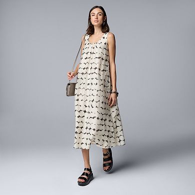 Women's Simply Vera Vera Wang Shirred Neck Maxi Dress