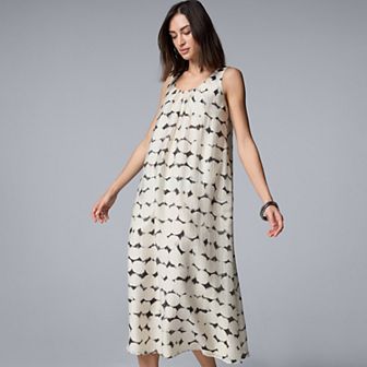 Women's Simply Vera Vera Wang Shirred Neck Maxi Dress