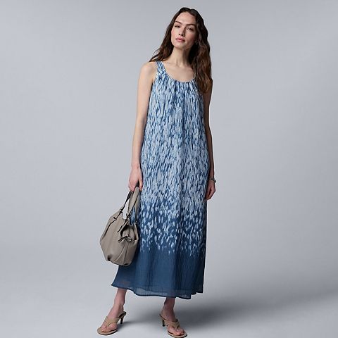 Женские платья Simply Vera Women's Simply Vera Vera Wang Shirred Neck Maxi Dress