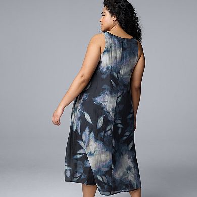 Plus Size Simply Vera Vera Wang Shirred Neck Maxi Dress