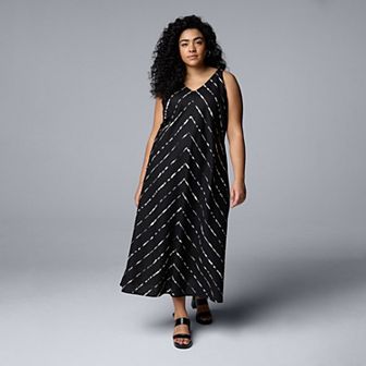 Plus Size Simply Vera Vera Wang V-Neck Maxi Dress