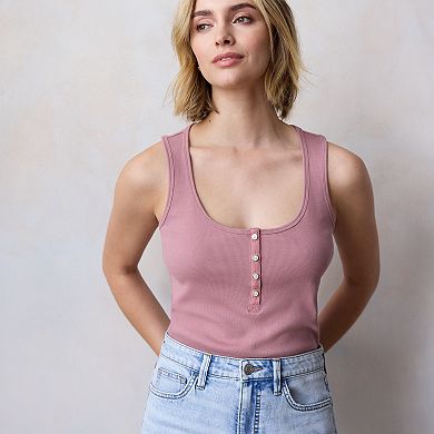 Women's LC Lauren Conrad Henley Tank Top