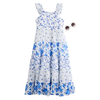 Girls 4-6 Speechless Floral Maxi Dress with Sunglasses