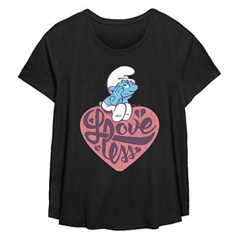 Plus Size Smurfs Loveless Smurf Flowy Graphic Tee