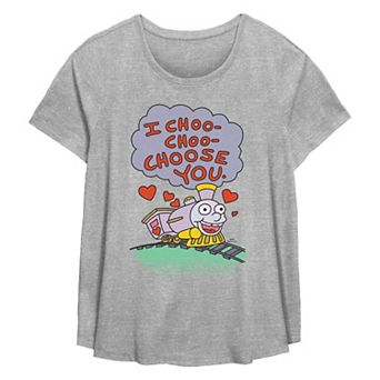Plus Size The Simpsons I Choo Choo Chose You Train Flowy Graphic Tee