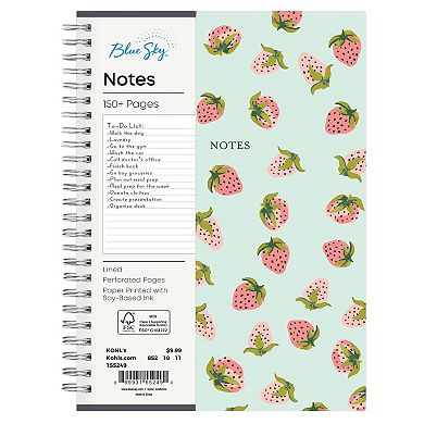BLUE SKY Strawberry Wirebound Notebook