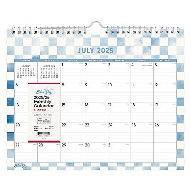 BLUE SKY Academic Year 2025-2026 Wall Calendar