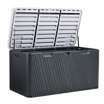 Aoodor 85-Gallon Deck Box, Lockable Storage Box - Outdoor Use