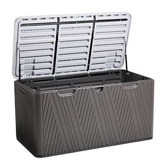 Aoodor 85-Gallon Deck Box, Lockable Storage Box - Outdoor Use