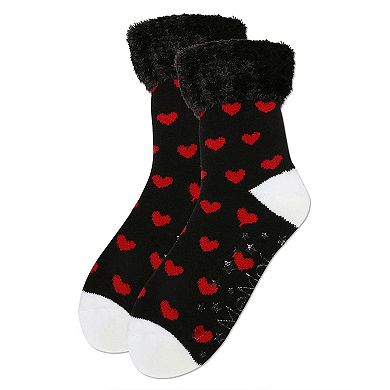 Women's Hearts Plush Cabin Socks