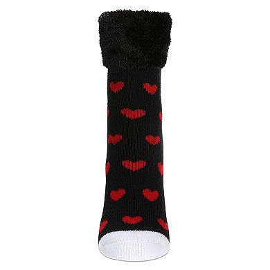 Women's Hearts Plush Cabin Socks