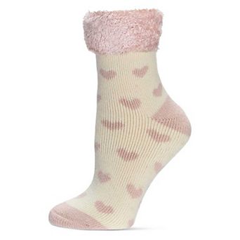 Women's Hearts Plush Cabin Socks