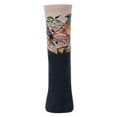 Women's Bird Limited Edition Art Cotton Blend Crew Sock