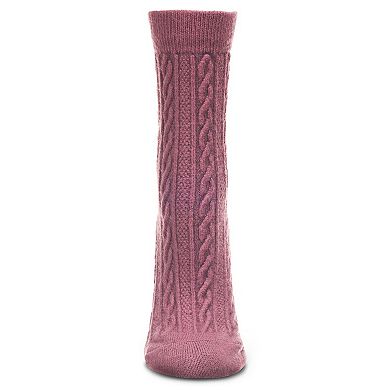 Women's Classic Cozy And Warm Cable Knit Crew Sock