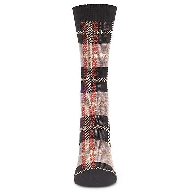 Women's Retro Vintage Plaid Cotton Blend Crew Sock