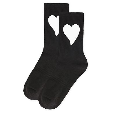 Women's Floating Heart Cotton Blend Crew Sock