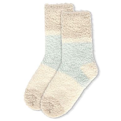 Women's Colorblock Plush Crew Socks