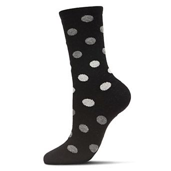 Women's Multi Shade Polka Dot Cashmere Blend Crew Sock